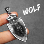 Wolf Eagle Shield Patron Saint Men Necklaces Stainless Steel Pendant Chain Women Punk Fashion Jewelry Accessories Gift Wholesale