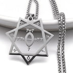 Silver Statement Pendant Necklace — Stainless Steel