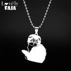 Cat Steel Pendant Lovely Animal Car Hollow Scottish