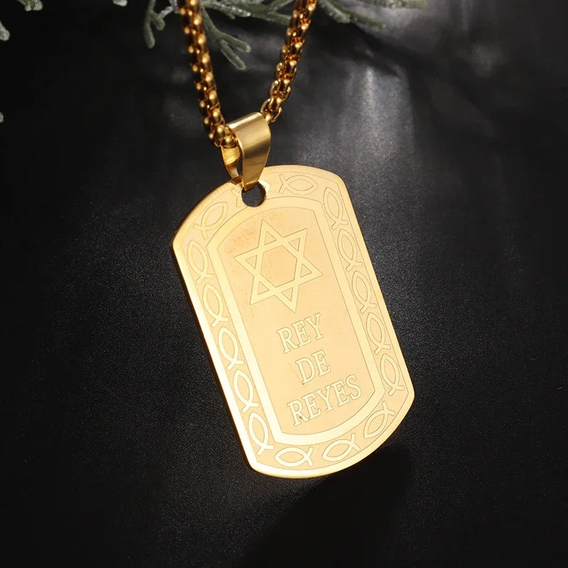 Trendy Mogan David Star Pendant High-Quality Alloy Israel Jewish Star of David Necklace for Men Jewelry