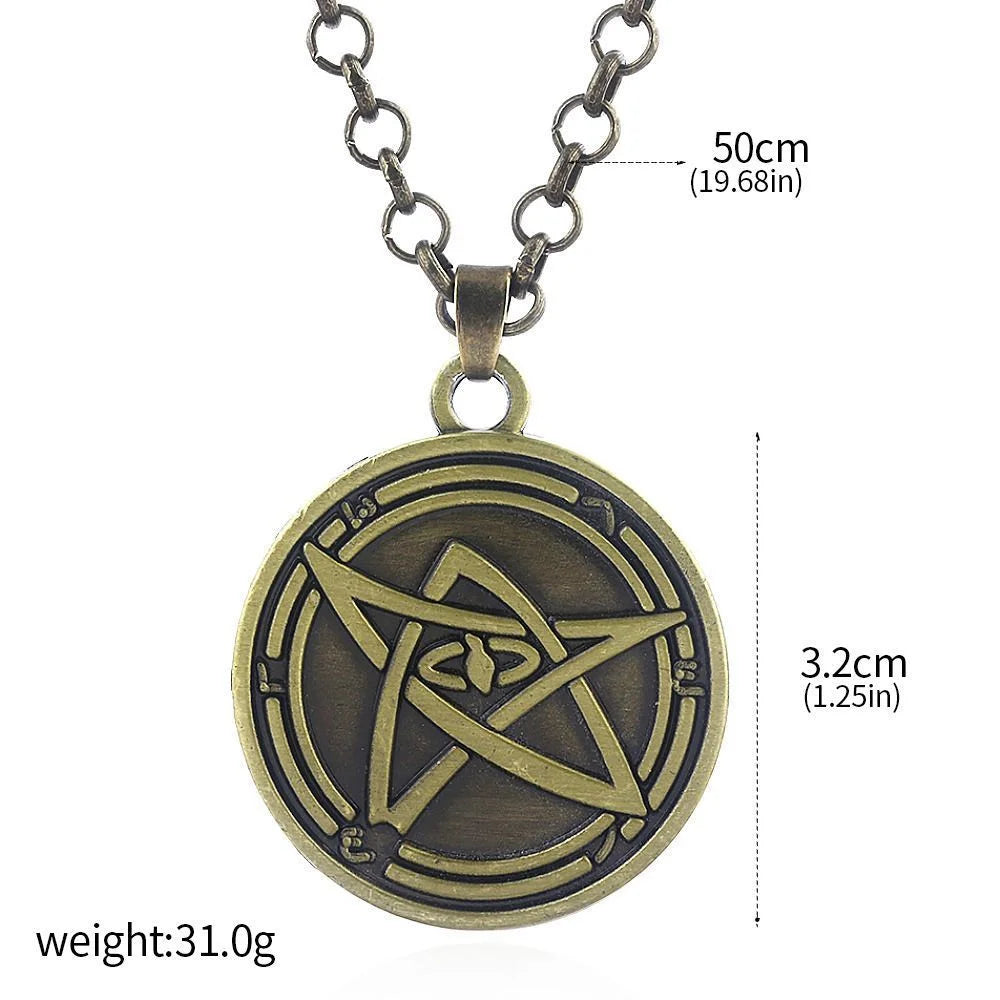 Cthulhu Necronomicon Magic Circle Keychain — Zinc Alloy