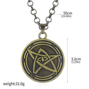 Cthulhu Necronomicon Magic Circle Keychain — Zinc Alloy