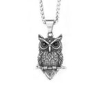 Owl Pendant — Stainless Steel