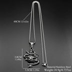 Skull Two-Tone Pendant Dark Snake Punk Party
