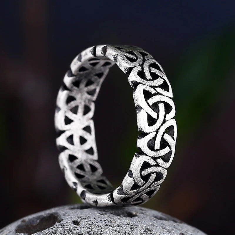 Men's 316L stainless-steel rings Vintage Viking Rune Odin 's Symbol Ring Amulet for teens Jewelry Boyfriend Gifts