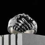 Handshake Deal Stainless Steel Men Rings Punk New In For Male Women Fashion Jewelry Creativity Gift