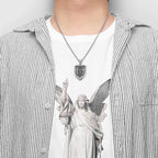 Archangel St.Michael Pendants Stainless Steel Men Women Necklaces Chain Punk Rock Retro Jewelry Accessories Best Gift