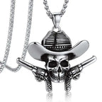 Skull Pendant Necklace — Stainless Steel Gothic