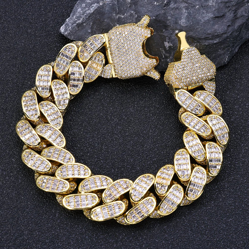 Iced Out Cuban Necklace Stainless Steel 18MM