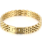316L Stainless Steel Bracelet For Man Women 15MM Wide Link Watch Chain Men's Bracelets Necklaces Mannen Armband Hand