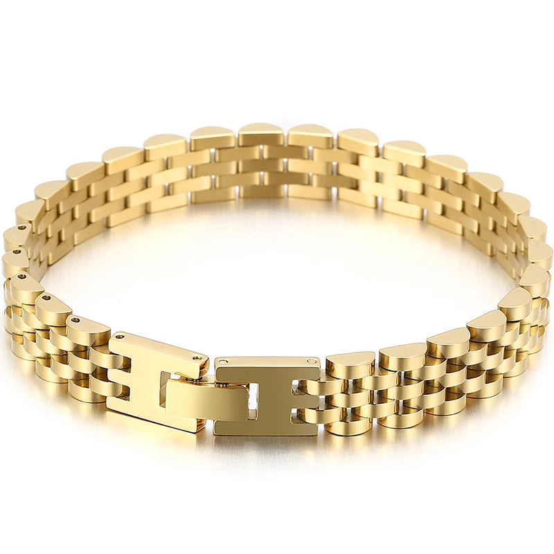 316L Stainless Steel Bracelet For Man Women 15MM Wide Link Watch Chain Men's Bracelets Necklaces Mannen Armband Hand