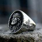 Religion Jesus Cross Ring — Stainless Steel