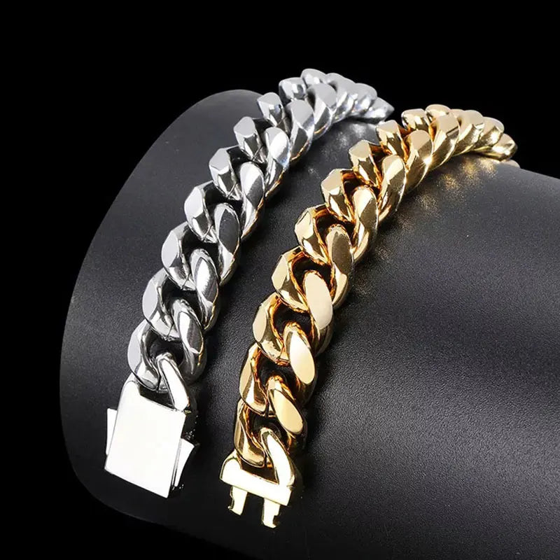 Stainless Steel Cuban Bracelet Iced Out Miami