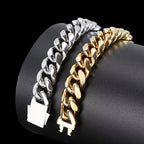 Stainless Steel Cuban Bracelet Iced Out Miami