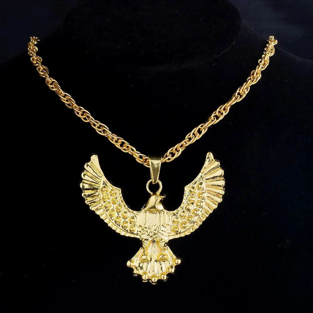 Fashion 18K Golden Plated Hip Hop Rock Necklace Stainless Steel US Dollar Money Sign Pendant Necklace Mens Women Jewellery Gift