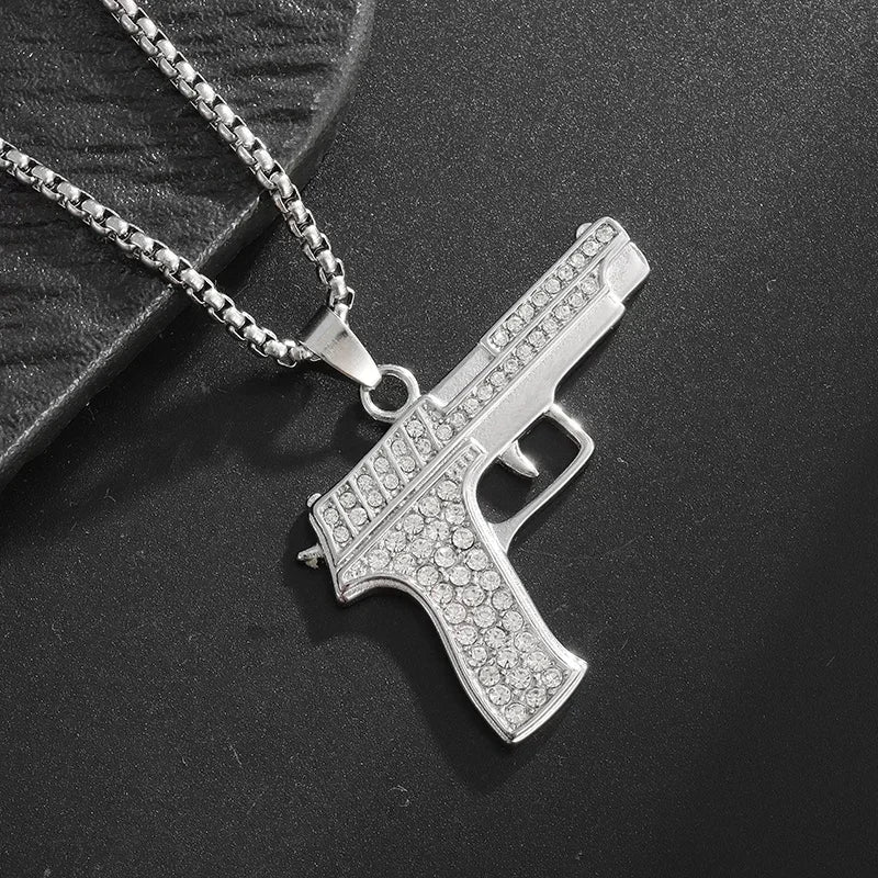 Bling Iced Out Savage Pendant Cubic Zirconia Letter Necklace for Men Women Hip Hop Rock Rap Party Jewelry