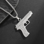 Bling Iced Out Savage Pendant Cubic Zirconia Letter Necklace for Men Women Hip Hop Rock Rap Party Jewelry