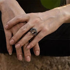 Pirate Kraken Rings for Men Women Vintage Medal Finger Ring Jewelry Gift Resizable