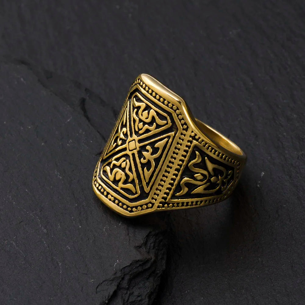 Dark Halloween Biker Ring — Stainless Steel Band