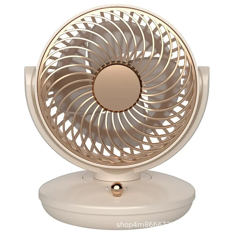Desktop Rechargeable Fan Small Portable Air Conditioning Appliances Auto Rotation Ventilador 3-speed Wind Silent for