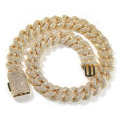 Iced Out Heavy Miami Cuban Chain Necklace 18MM