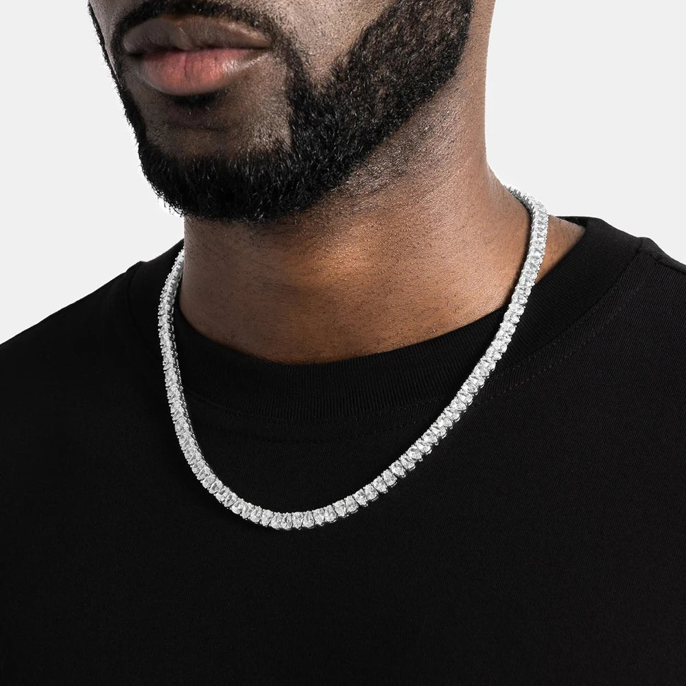Tennis Chain Necklace Stainless Steel 6MM Water Drop