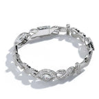 Cross Cuban Bracelet Iced Out 8MM Stainless Steel
