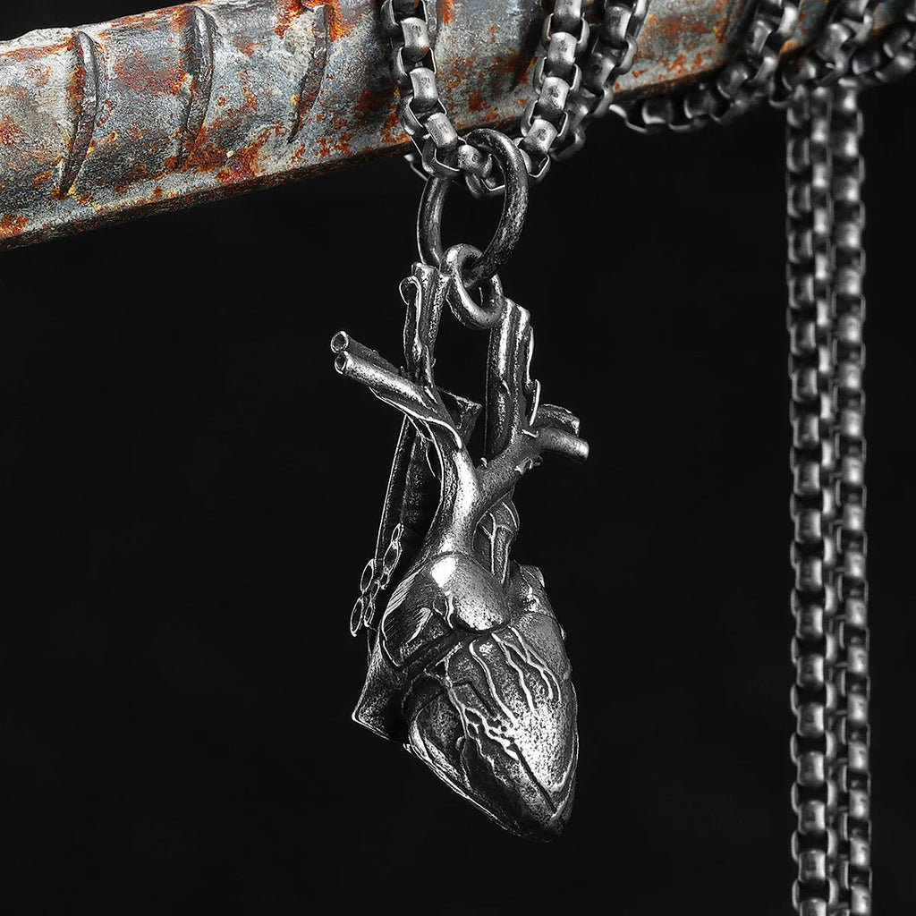 Heart Pendant Necklace — Stainless Steel
