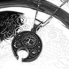 Tree Of Life Moon Sun Chain For Women Men Stainless Steel Star Celtic Knot Dark Punk Nature Gothic Pendant Necklace