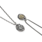 Vintage Boundless Joy Stone Pendant For Men Jewelry Ethnic Style Lucky Chain Necklace Male Personality Sweater Accessories