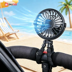 Portable Stroller Fan Mini Baby Clip Fan Smart Octopus Handheld Fan 360° Rotate Bike Car Tripod Fan Rechargeable Clip