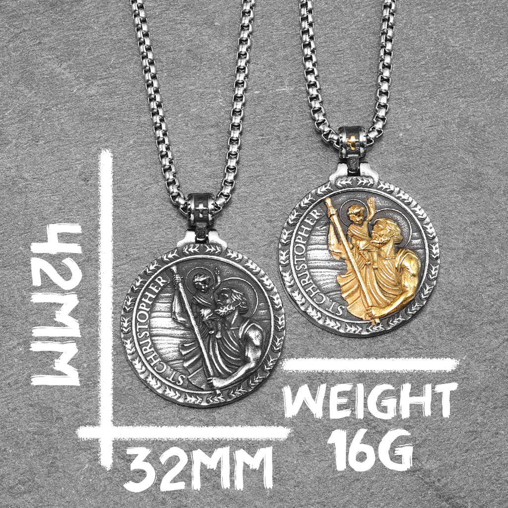 St. Christopher Pendant — Stainless Steel
