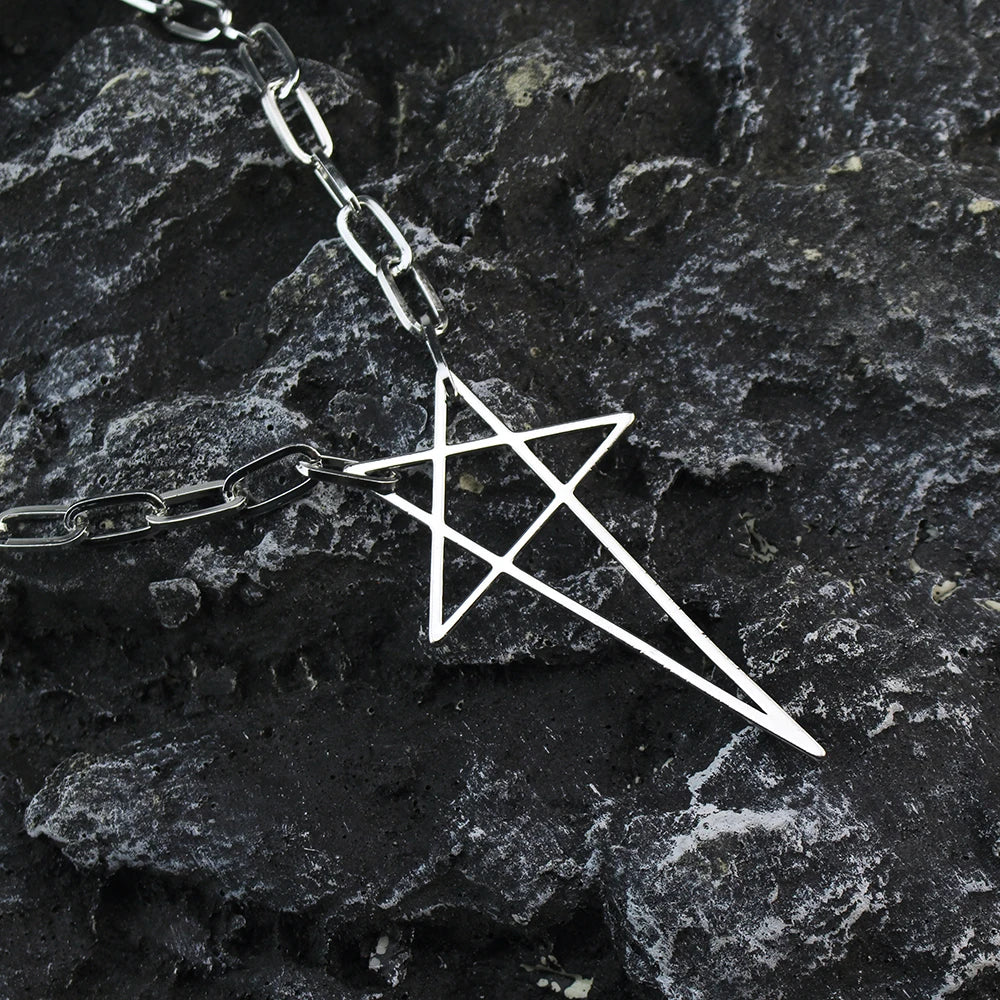 Punk Hip Hop Chain Choker Y2K Fashion Unisex Gothic Star Charms Pendant Necklace Jewelry Accessories Gifts