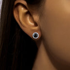 Iced Out Black Diamond Earrings — 925 Silver