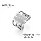 Archangel Saint Michael Gabriel Raphael Ring Adjustable Open Stainless Steel Protection Amulet Finger Rings Blessing