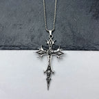 Double Sided Cross Pendant Necklace — Stainless Steel