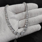 Tennis Chain Necklace Stainless Steel Gradient CZ