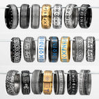 Vintage Nordic Viking Runes Celtic Knot Series Stainless Steel Womens Mens Rings Punk Biker Jewelry Creativity Gift