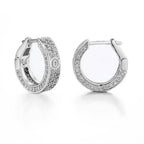 Iced Out Round Hoop Earrings — Gold