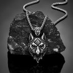 Odin's Wolves Valknut Pendant Necklace — Steel