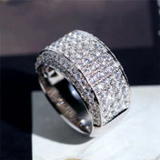 Iced Out Eternity Ring — Silver