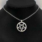 Inverted Pentagram Pendant Necklace — Stainless Steel