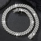Iced Out Miami Cuban Chain 14mm — Silver