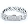 Iced Out Cuban Necklace Stainless Steel 16MM 3-Row
