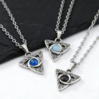 Vintage Geometric Necklaces for Men,Stainless Steel Celtic Knot Necklace,Gothic Punk Jewelry Gift for Husband Son Dad