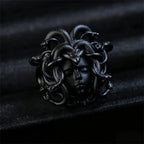 Ancient Greek Medusa Queen Coin Finger Ring — Vintage Style