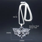 Egyptian Double-Headed Elephant Pendant Necklace