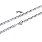 Cuban Link Chain Necklace 3-7mm — Stainless Steel