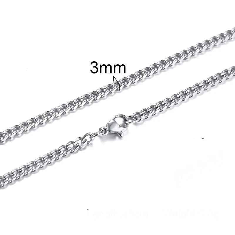 Cuban Link Chain Necklace 3-7mm — Stainless Steel