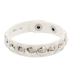 Gothic Round Rivet Leather Cuff Bracelet — Adjustable Bangle